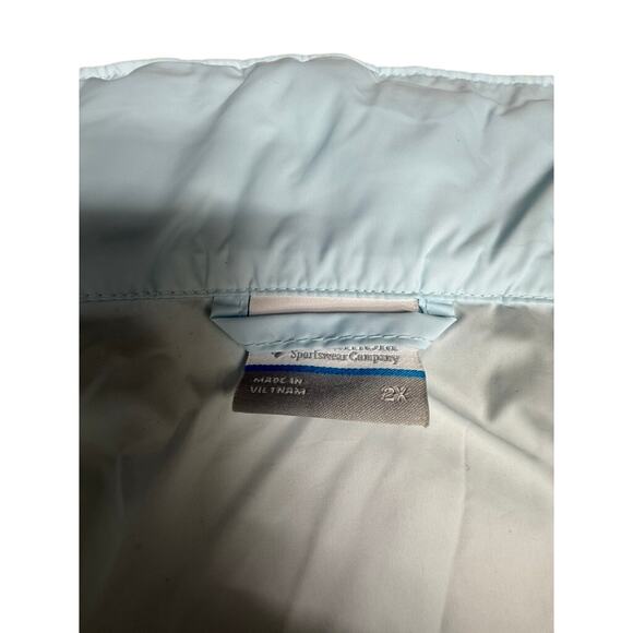 "COLUMBIA" Baby Blue Windbreaker Womens Jacket SZ 2X Zip Up 1 TINY FAINT SPOT - Picture 10 of 15